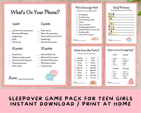 games for teenage sleepover party|More.